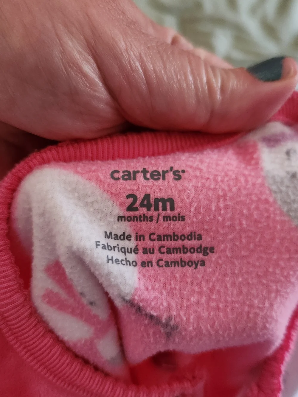 Carter's Pink and Multi-Print Footed One-Piece Bundle Of 3